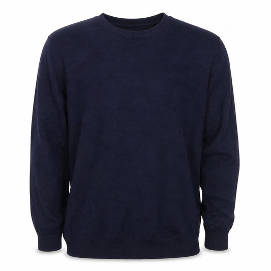 Emporio Armani Men's Blue Cotton Crew Neck Pullover Jumper Size L