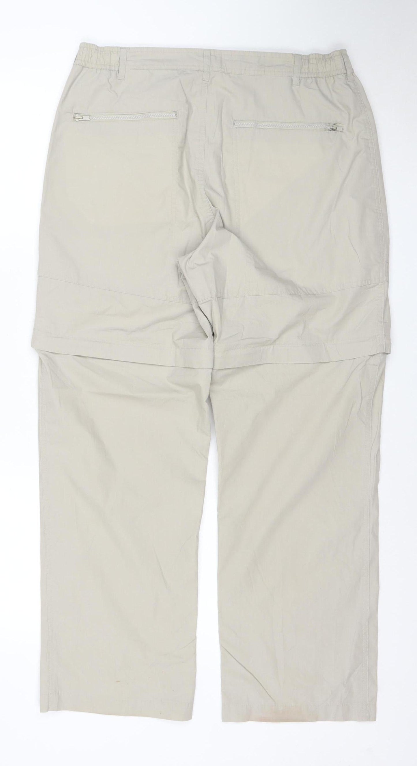 Peter Storm Men's Beige 34S Lightweight Cargo Travel Trousers