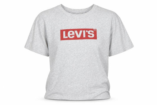 Levi's Girls Grey Logo T-Shirt 14 Years Crew Neck Short Sleeve