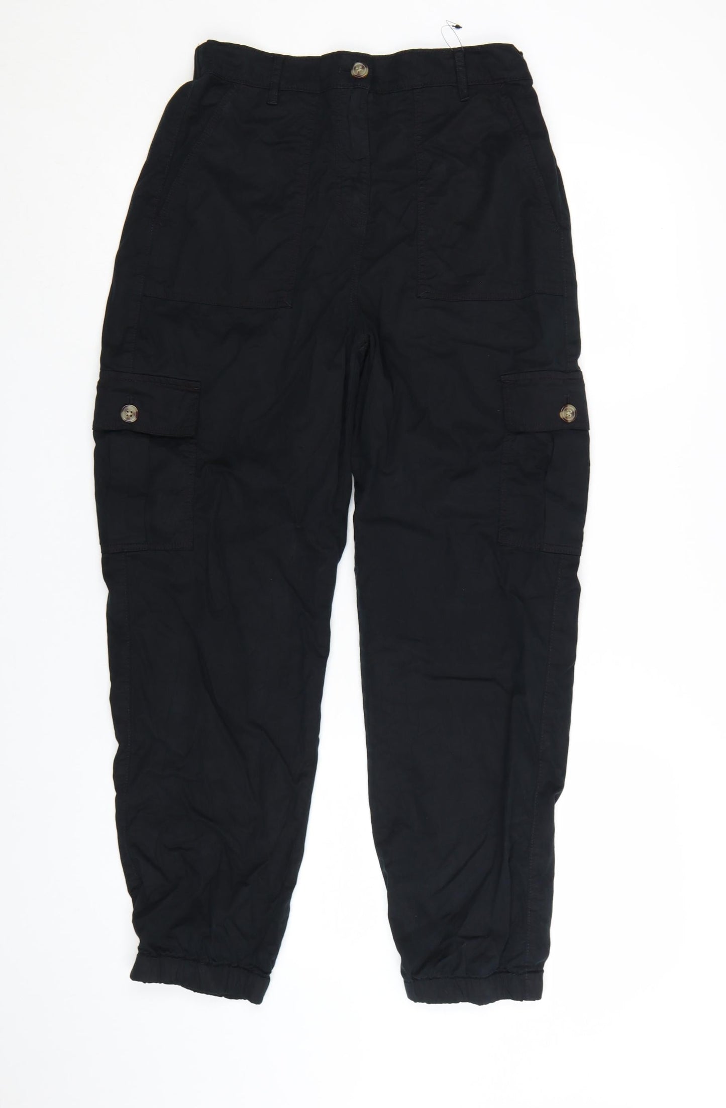 Marks and Spencer Womens Black Size 8 Cargo Trousers