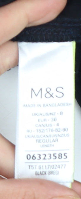 Marks and Spencer Womens Black Size 8 Cargo Trousers