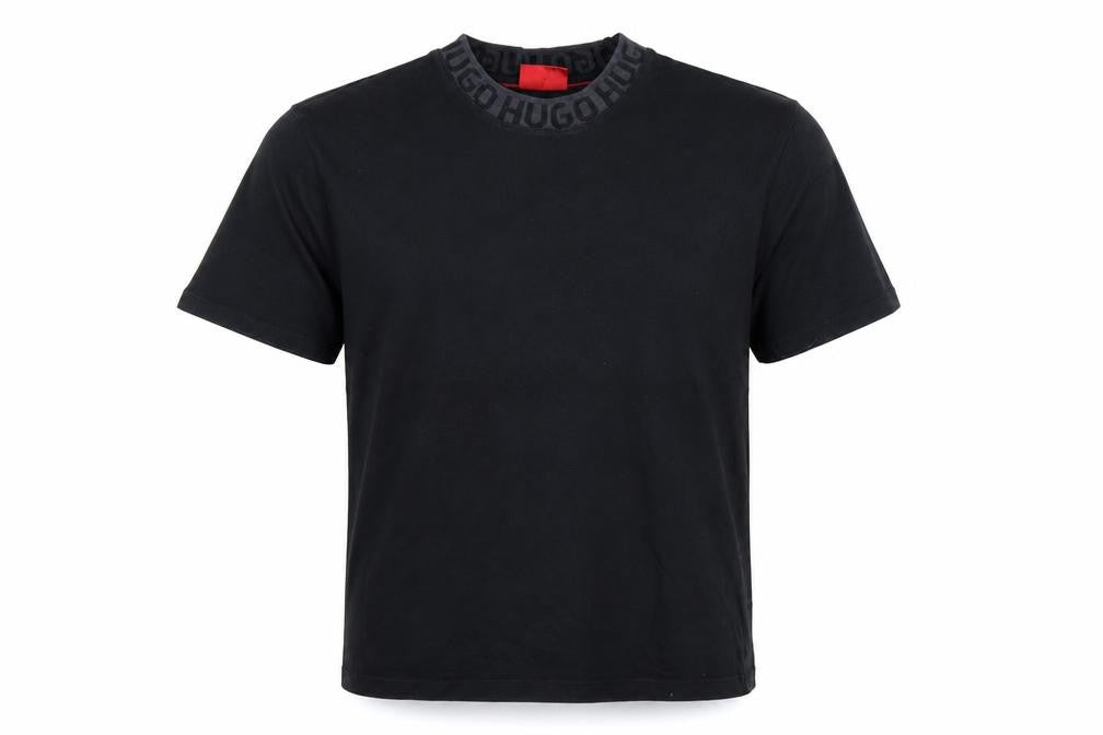 HUGO Men's Black Short Sleeve Crew Neck Logo T-Shirt Size M