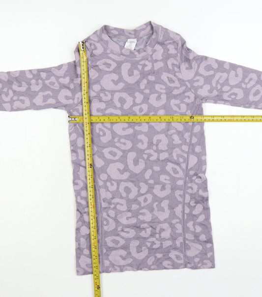Sweaty Betty Womens Purple Animal Print Long Sleeve XS Active Top