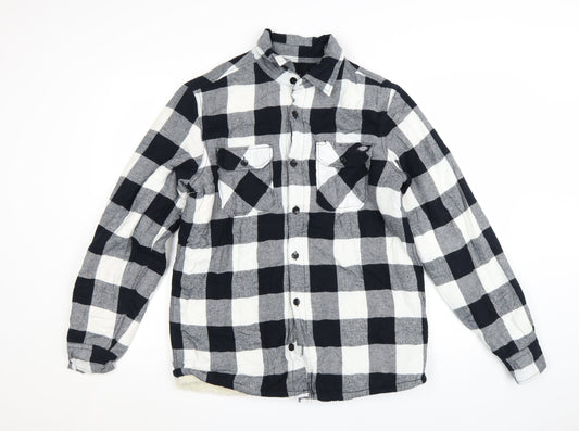 Dickies Men's Black Check Flannel Shirt Jacket Size Small