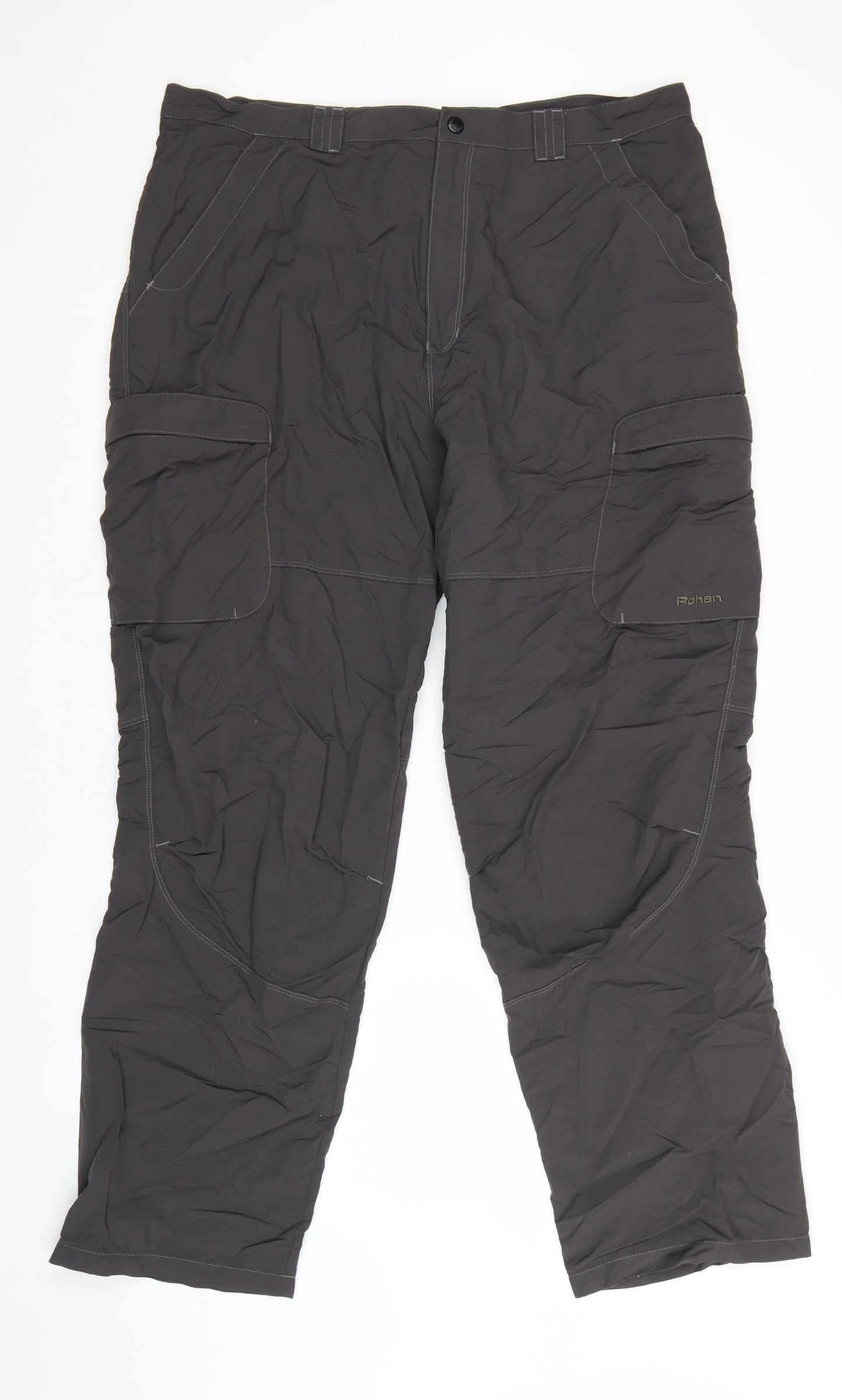 Rohan Men's Black 40in Cargo Trousers Lightweight Travel Pants