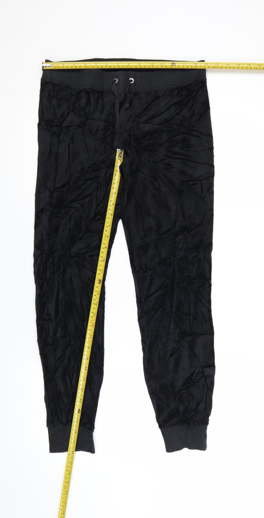 Juicy Couture Black Label Women's Black S Velour Jogger Trousers