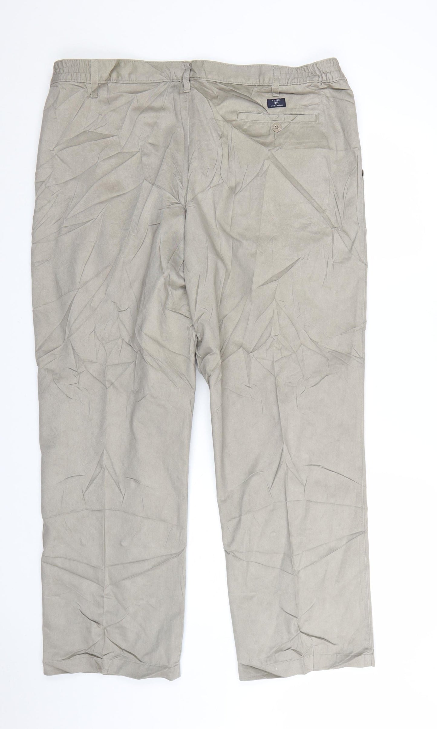 Marks and Spencer Blue Harbour Men’s Beige Chino Trousers 42W 29L Cotton