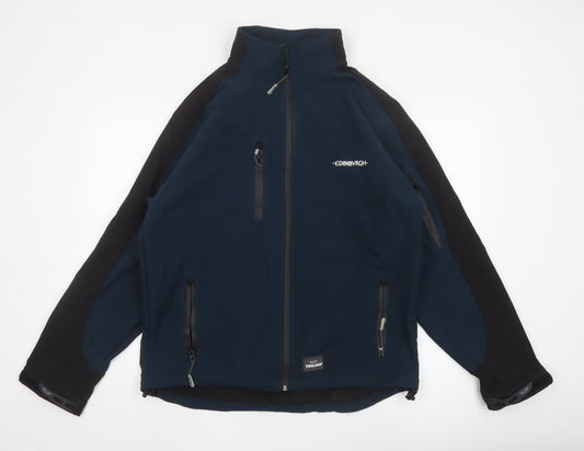 TROJAN Men's Blue Soft Shell Jacket L Water Resistant Outdoor