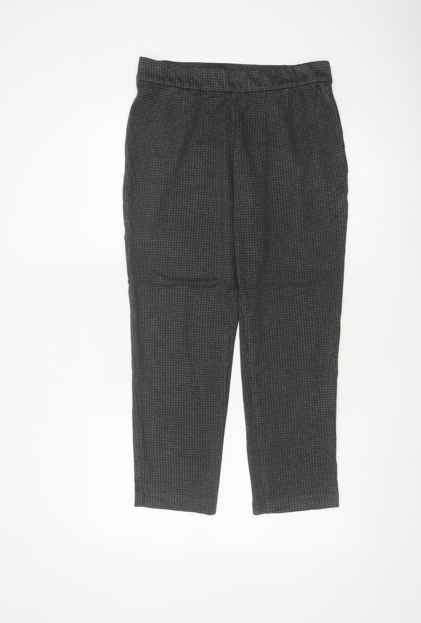 Marks and Spencer Women Charcoal Mix Size 14 Regular Trousers