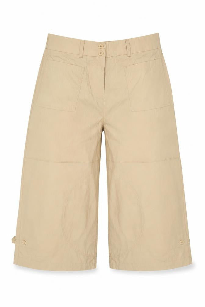 DKNY Womens Beige Capri Trousers M Lightweight Cotton Blend