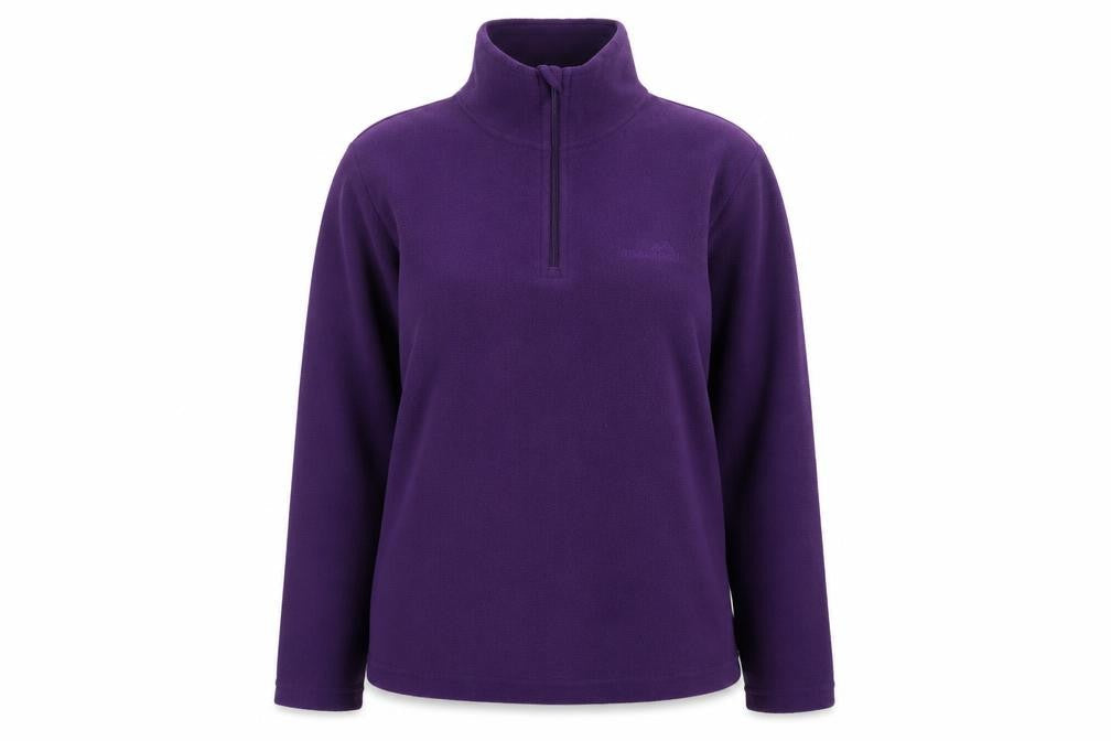 Freedom Trail Womens Purple 1/4 Zip Fleece Sweatshirt Size 12