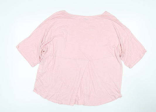 DKNY Women’s Pink Relaxed Fit Jersey T-Shirt XL