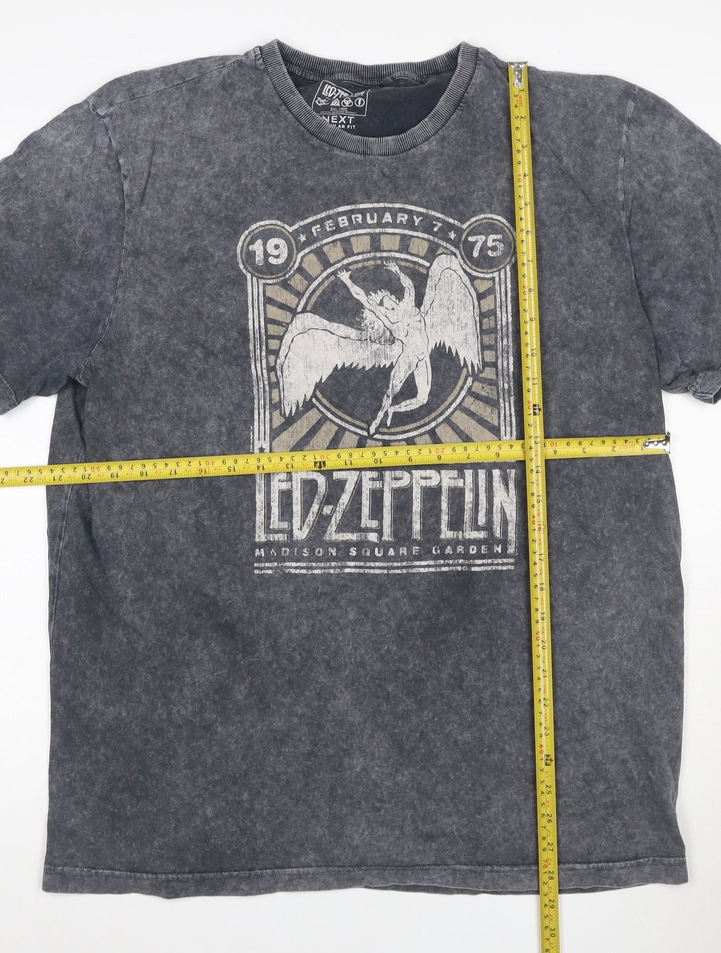 Next Men’s Black Led Zeppelin Band T-Shirt XL Regular Fit