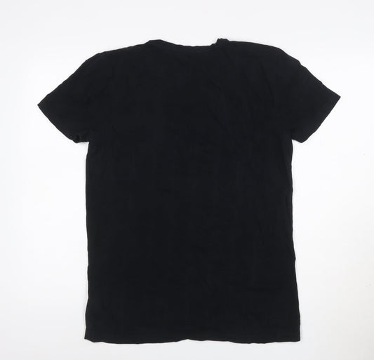 Diesel Men’s Black V-Neck Slim Fit Short Sleeve T-Shirt Size S