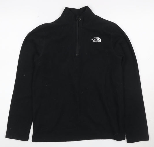 The North Face Boys Black Fleece 1/4 Zip Pullover Hoodie XL