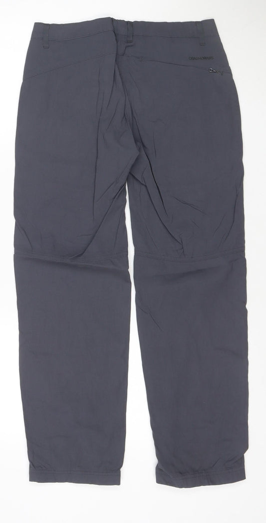 Craghoppers Womens Grey Cargo Travel Trousers Size 10 Regular