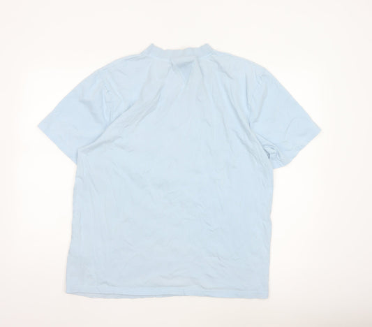 Umbro Mens Light Blue XL Cotton Short Sleeve Sports T-Shirt