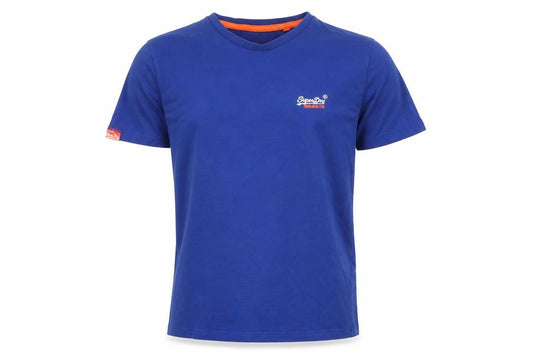 Superdry Men Blue Crew Neck Cotton Jersey T-Shirt Size M