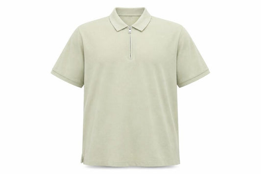 Jack & Jones Premium Men’s Beige 1/4 Zip Polo Shirt XXL Cotton