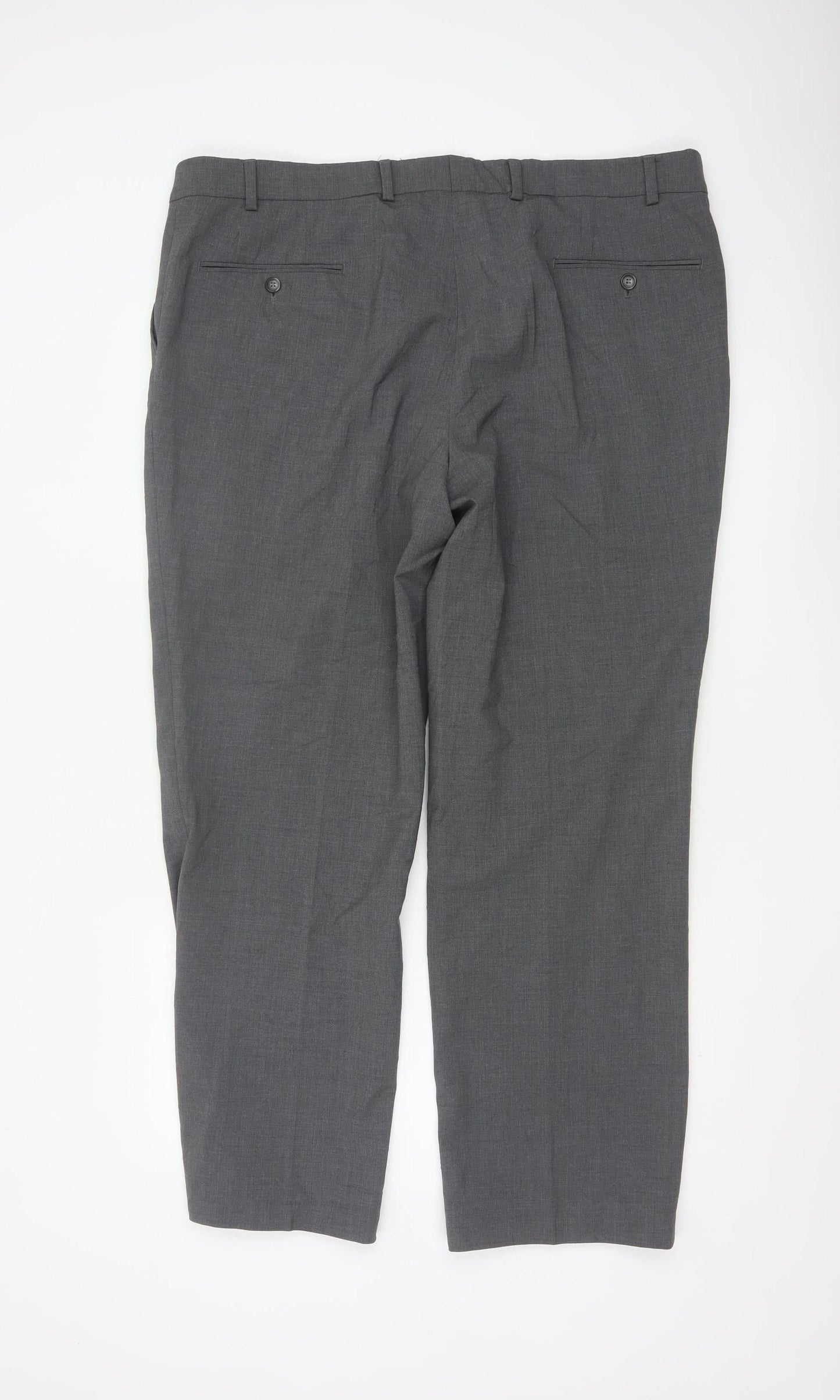 Douglas Men's Grey Wool Blend Dress Pants 40R Regular Fit
