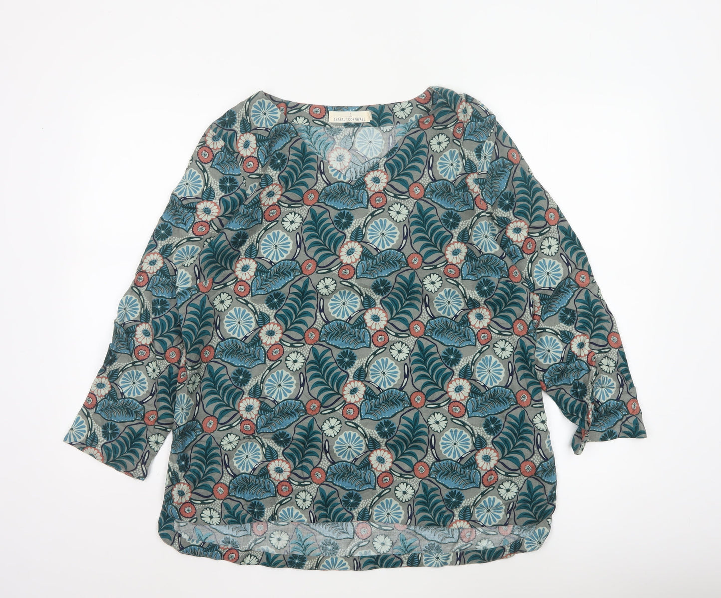 Seasalt Cornwall Women’s Multicoloured Floral Tunic Top Size 16
