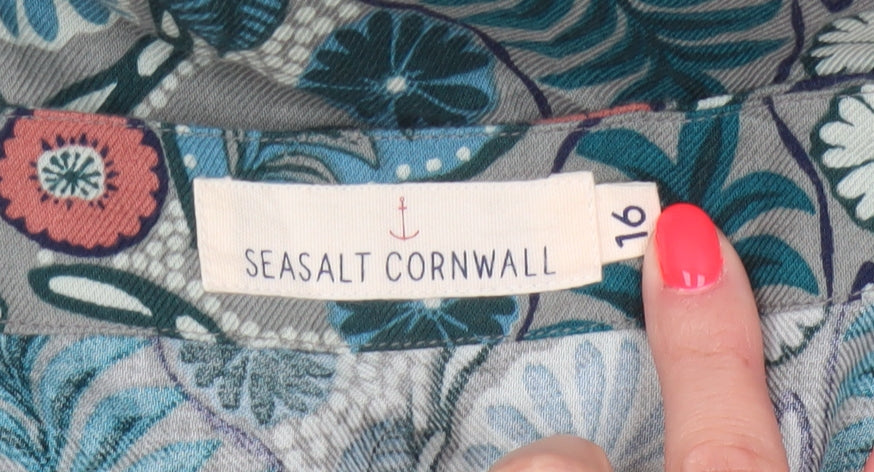 Seasalt Cornwall Women’s Multicoloured Floral Tunic Top Size 16
