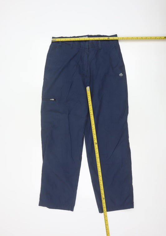 Craghoppers Women Blue Size 12 Cargo Trousers Polyester Blend