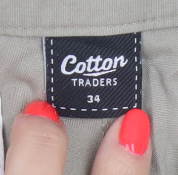 Cotton Traders Men's Beige Cargo Trousers 34 Regular Fit