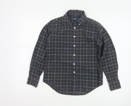 Ralph Lauren Boys Multicoloured Plaid Cotton Button-Up Shirt 8 Years