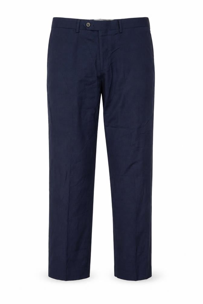 Marks and Spencer Men’s Blue Wool Regular Fit Trousers 32W 29L