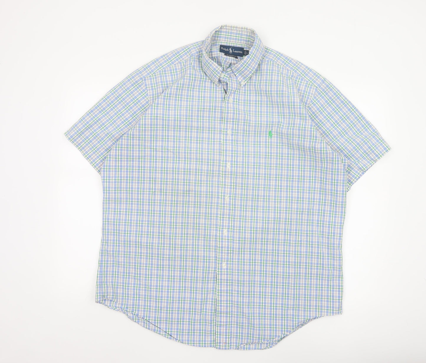 Ralph Lauren Men's Multicoloured Check Classic Fit Button-Down Shirt L