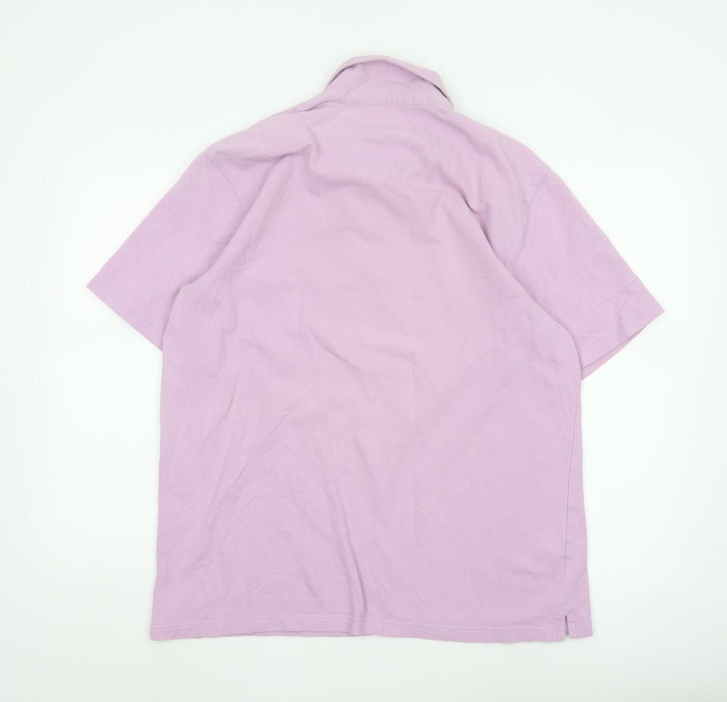 Austin Reed Men's Pink Cotton Polo Shirt XL Regular Fit
