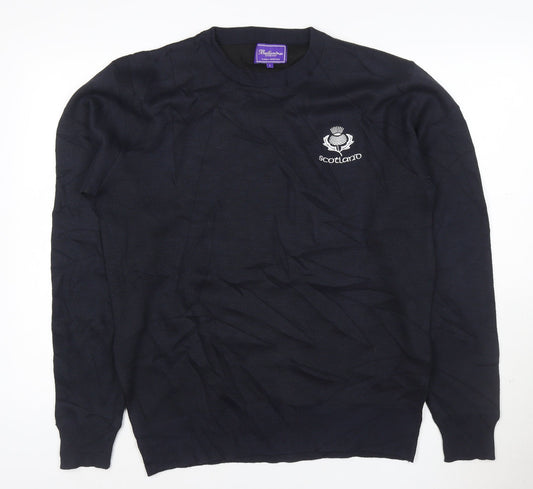 Ballantrae Men's Blue Crew Neck Pullover Jumper L Classic Fit
