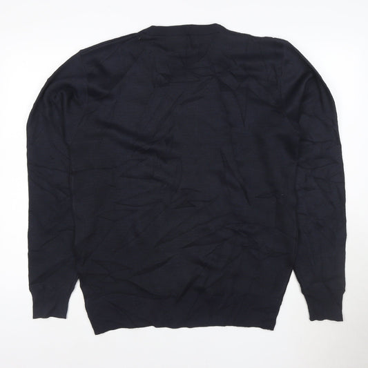Ballantrae Men's Blue Crew Neck Pullover Jumper L Classic Fit