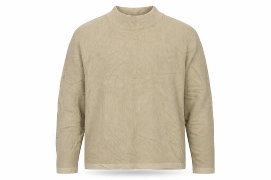 Marks and Spencer Men's Beige 2XL Cotton Modal Crew Neck Jumper