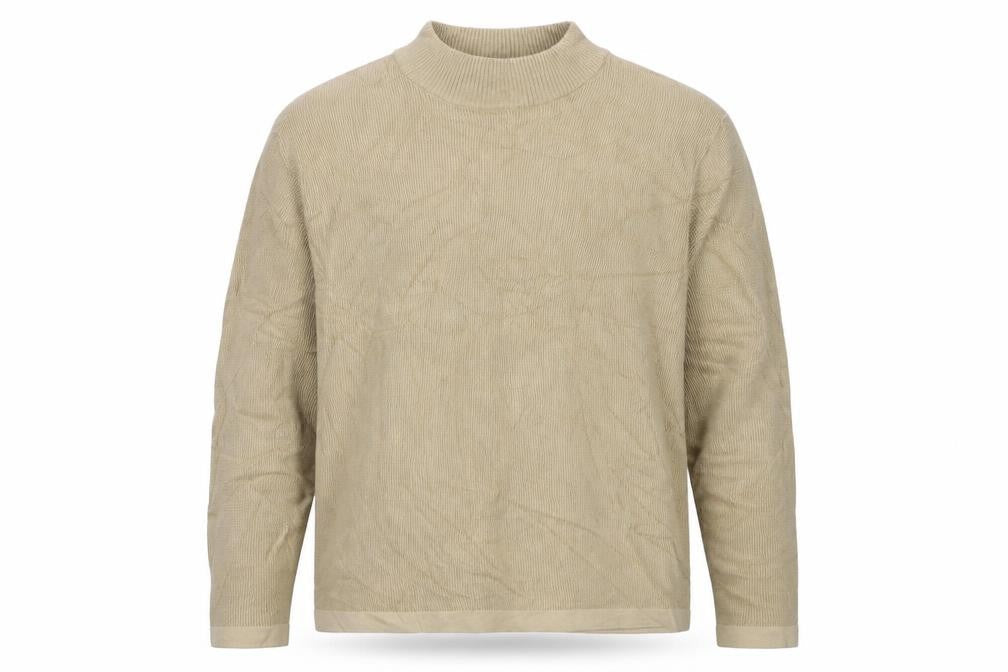 Marks and Spencer Men's Beige 2XL Cotton Modal Crew Neck Jumper