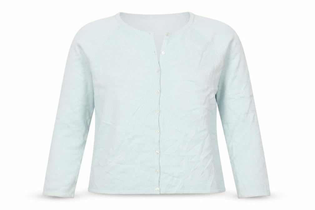 BHS Women Blue Size 12 Long Sleeve Crew Neck Knit Cardigan