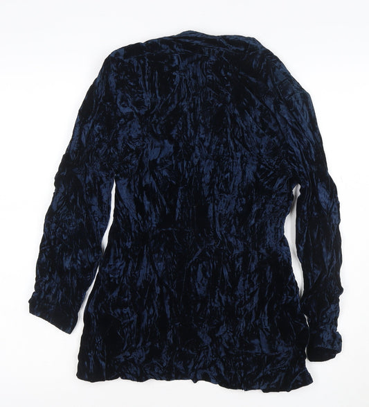 Hamells Women's Blue Velvet Shawl Collar Suit Jacket Size 8