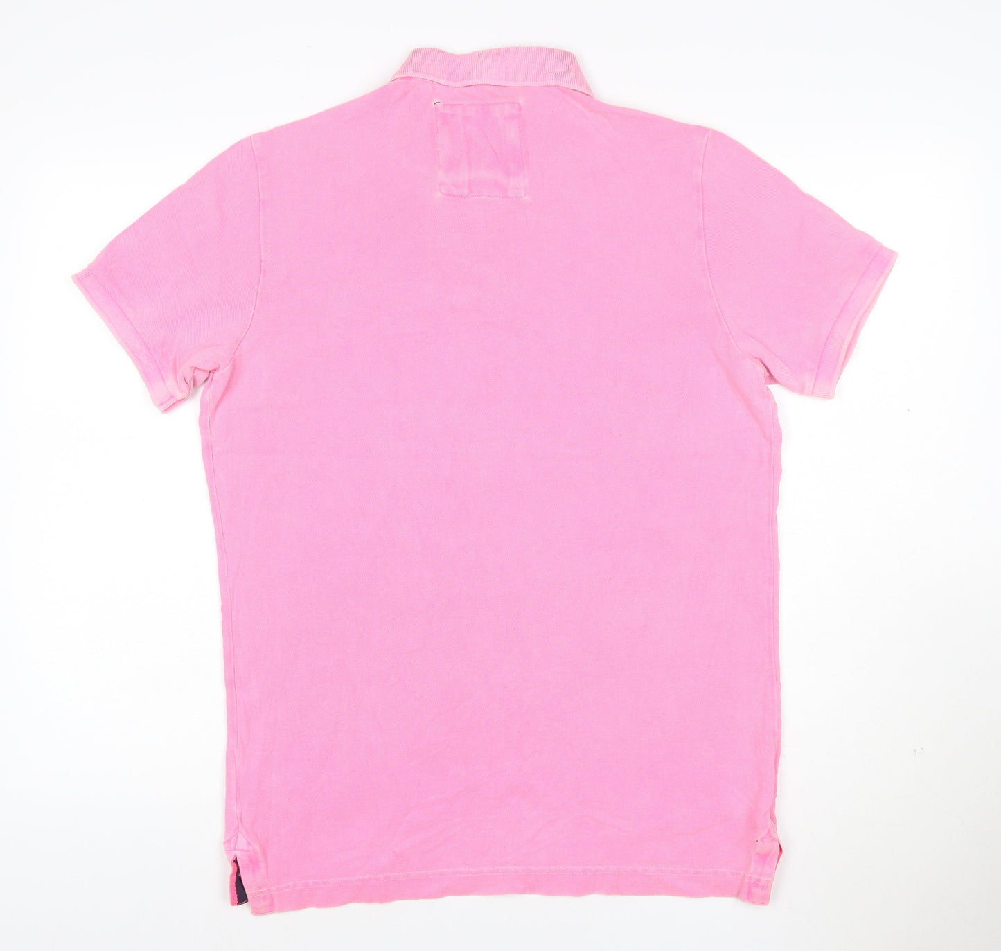Superdry Men's Pink Polo Shirt Large Cotton Classic Style