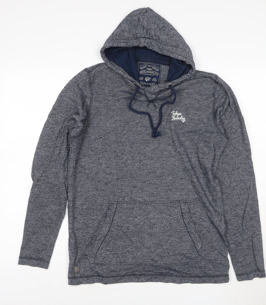 Tokyo Laundry Men's Blue Pullover Hoodie Size M Hooded Sweatshirt