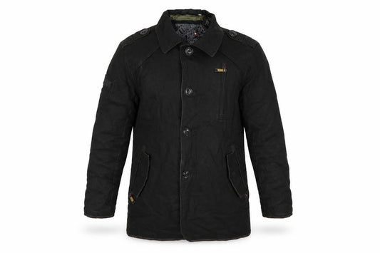 Superdry Men’s Black Medium Trench Coat Cotton Lined Jacket
