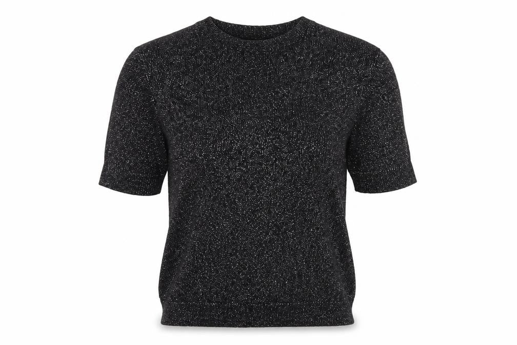 Marks & Spencer Autograph Women's Black Cashmere Blend Short Sleeve Jumper S