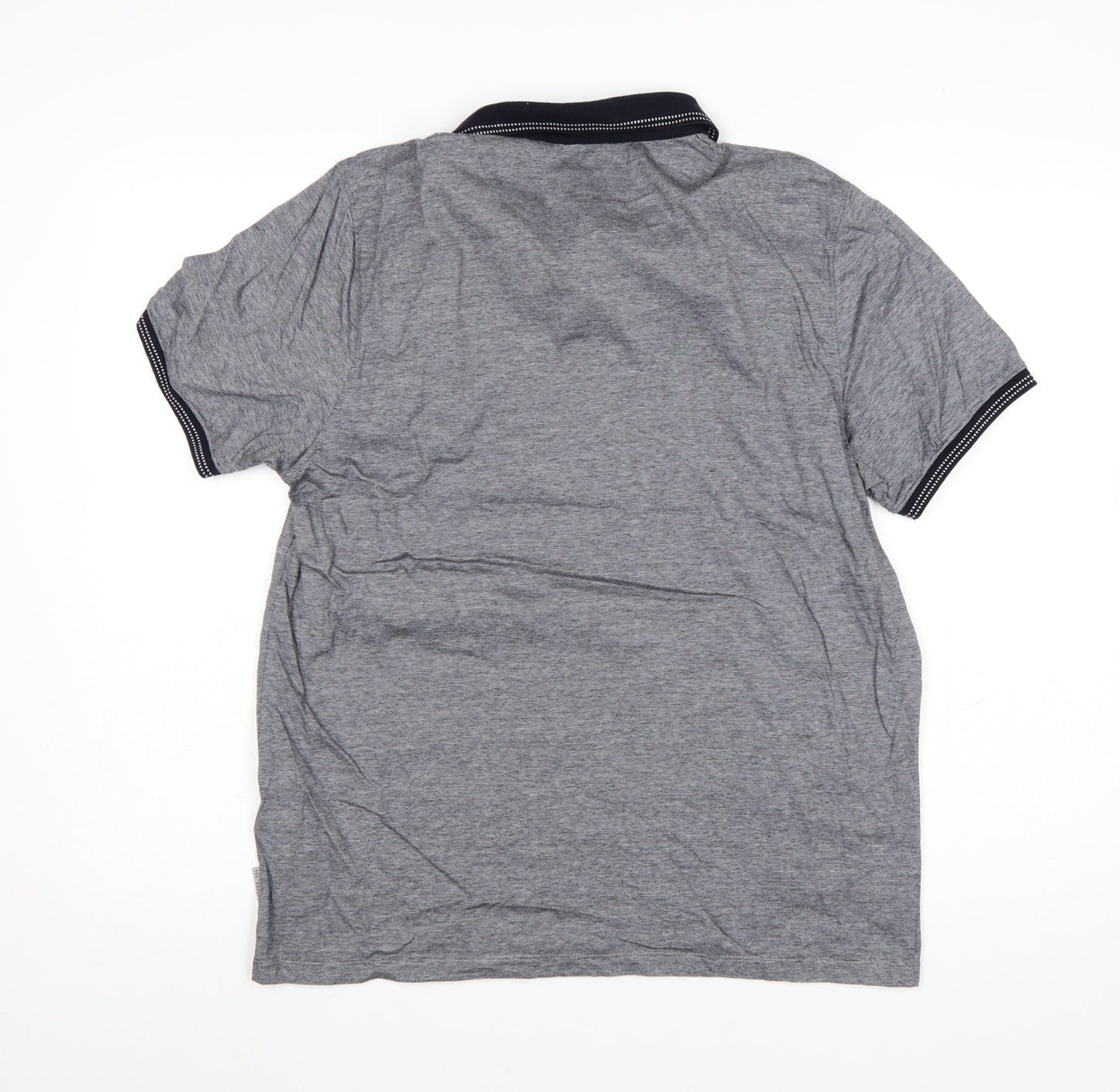 Ted Baker Men's Grey Cotton Short Sleeve Polo Shirt Size L