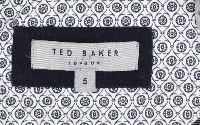 Ted Baker Men's Grey Cotton Short Sleeve Polo Shirt Size L
