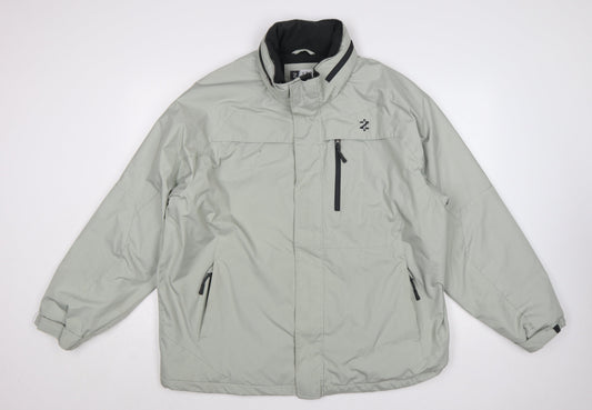 IZOD Men’s Grey XL Puffer Jacket Windproof Water Resistant