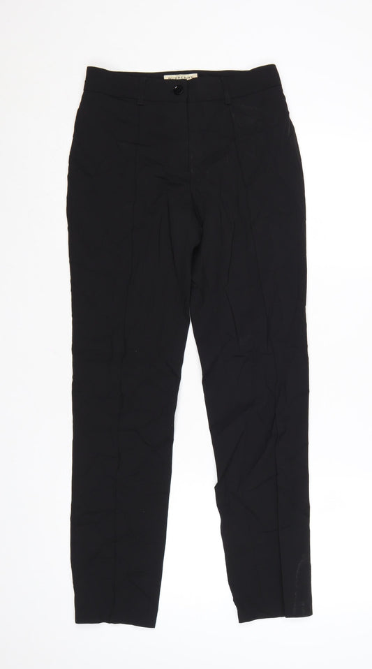 Burberry Women Black Wool Tailored Dress Pants Size 2