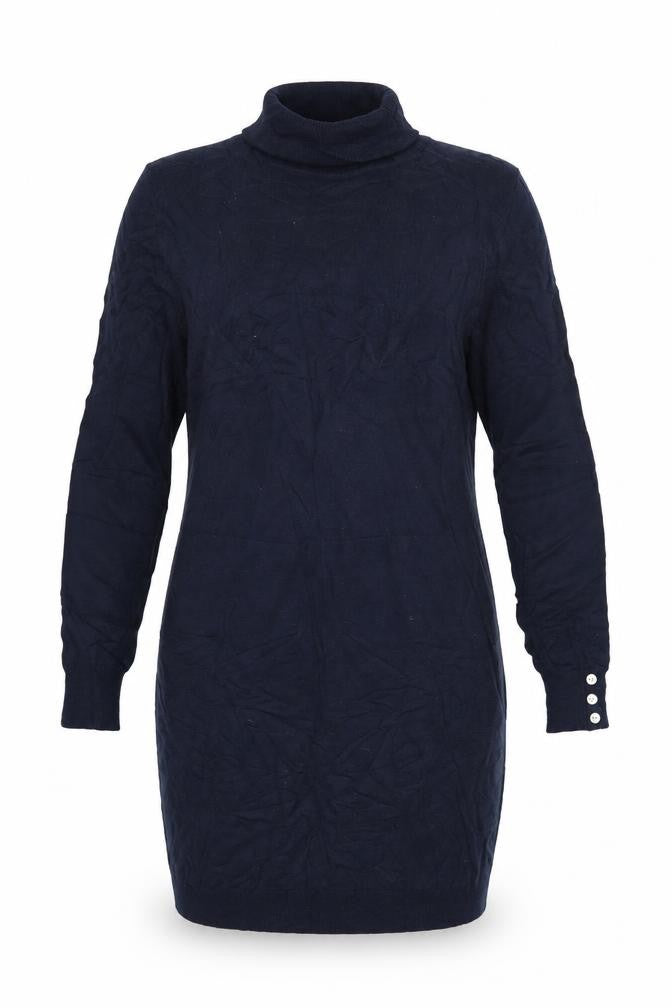 Next Women Black Size 12 Knit Bodycon Roll Neck Long Sleeve Dress
