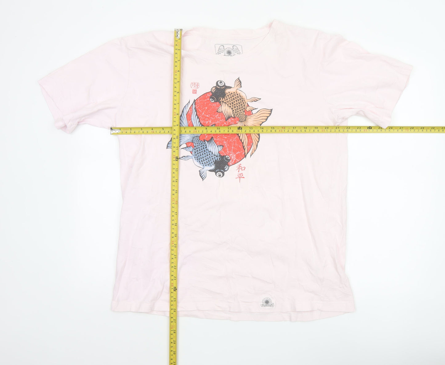 Black Stars Mens Pink 2XL Japanese Art Cotton Graphic T-Shirt