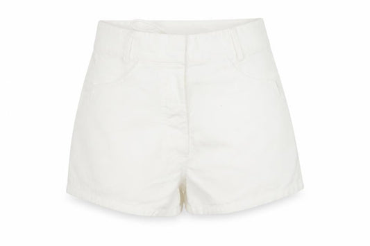 Marks & Spencer Women's White Chino Lace-Up Shorts Size S