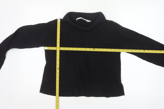 & Other Stories Women Black Roll Neck Wool Cotton Jumper Size 12
